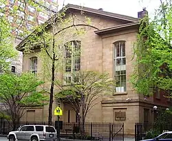 #28: The Brotherhood Synagogue was a stop on the Underground Railroad when it was a Quaker meeting house&nbsp;[33] The Travelers' Aid Society grew out of one of the congregation's activities.[21]
