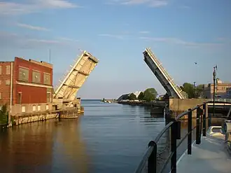 Bascule bridge in Alpena, Michigan