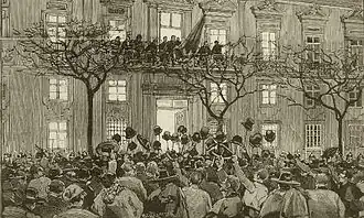 The proclamation of the Republic from the windows of the city hall