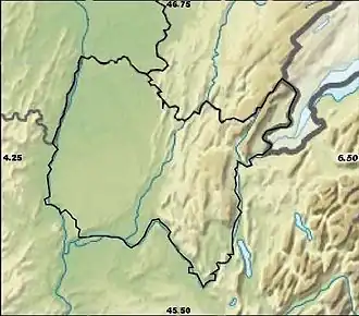Lac de Chavoley is located in Ain
