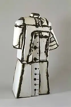 White Coat (1990-1992), welded enamel, h. 127 cm