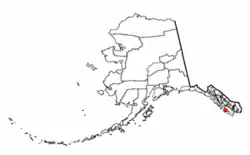 Location of Edna Bay, Alaska