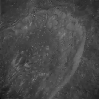 Oblique view of Mandelʹshtam R from Apollo 10.