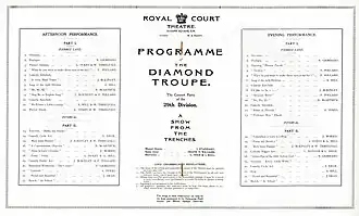 A Show from the Trenches, Royal Court Theatre, London, 21–26 January 1918.