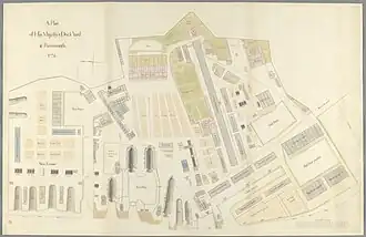 Map of the dockyard dated 1774