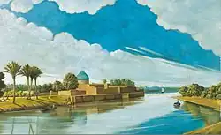 River Scene on the Banks of the Tigris, 1920, oil on canvas, 631 × 982&nbsp;mm. Mathaf: Arab Museum of Modern Art.