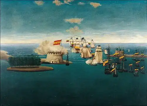 Acción del Castillo de Maracaibo (1823) by José María Espinosa Prieto