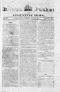 edition of Saturday July 5, 1845 with news regarding the murder of Esteban Achinelly
