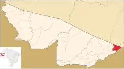 Location of Acrelândia in Acre