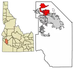 Location of Eagle in Ada County, Idaho.
