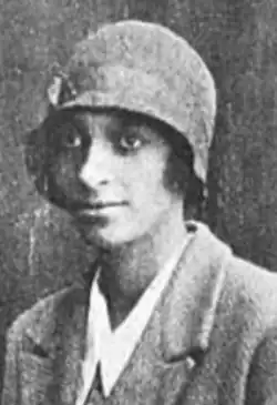 Agnes Yewande Savage wearing a cloche hat, from a 1929 issue of The Crisis