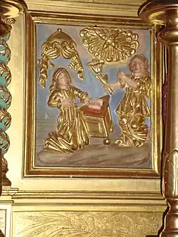 Altar piece detail: The Annunciation