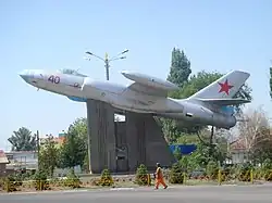 Airplane monument in Tokmok
