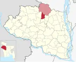 Location of Akkelpur Upazila