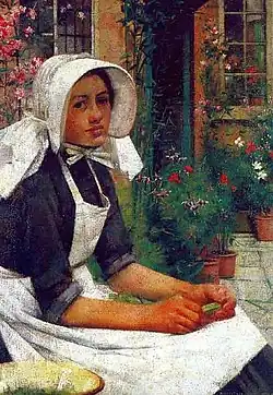 Girl Shelling Peas