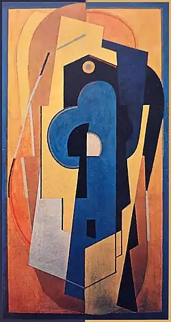 Albert Gleizes, Composition bleu et jaune (Composition jaune), 1921, oil on canvas, 200.5 × 110&nbsp;cm