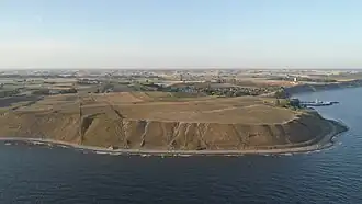 Aerial view from the sea.