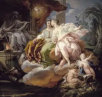 Allegory of Peace and Justice, Corrado Giaquinto (1754)