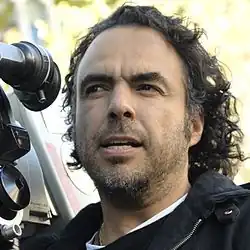 Iñárritu with a camera in production.