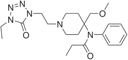 Chemical structure of Alfentanil.