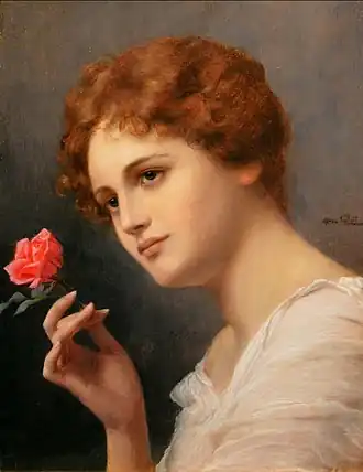 Female Portrait with Rose