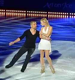 Aliona Savchenko and Robin Szolkowy at Art on Ice in 2014
