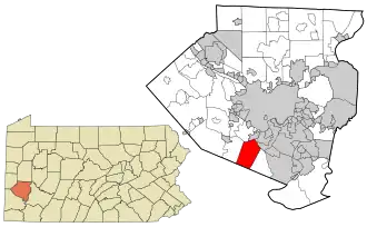 Location in Allegheny County and the U.S. state of Pennsylvania
