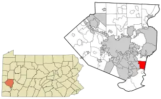 Location in Allegheny County and the U.S. state of Pennsylvania.