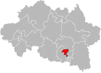 Location of the canton of Vichy-1 in the Allier department.