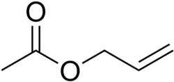 Skeletal formula of allyl acetate