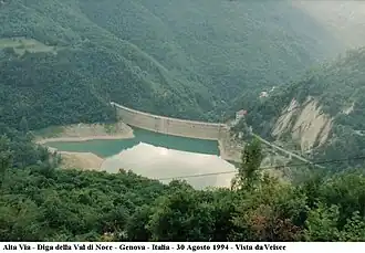 Val di Noce dam - 1994 - View from Veisce
