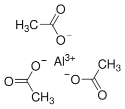 The structure of aluminium triacetate as an ionic compound