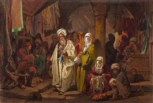 The Grand Bazaar, Istanbul, by Amadeo Preziosi, late 19th century