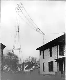 Antenna of amateur radio station, Oklahoma City, 1922