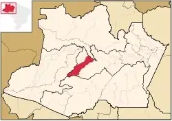 Location in Tefé, Amazonas