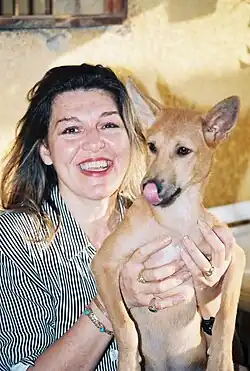 Amina Abaza, co-founder of the Society for Protection of Animal Rights in Egypt with Dina Zulfikar