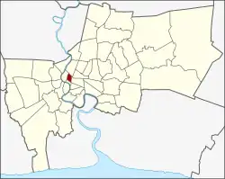District location in Bangkok