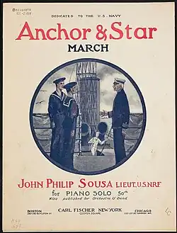 Music sheet of march "Anchor & Star 1"
