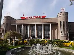 Designed by Şekip Akalın, Ankara Central Station (1937) is a notable Art Deco design of its era.