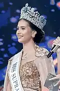 The Blue Blossom Crown, as worn by Miss Supranational 2019, Anntonia Porsild