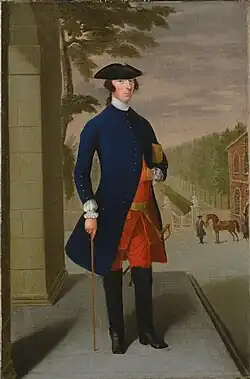 Joseph Leeson, later 1st Earl of Milltown, in the typical dress of the English country gentleman in the 1730s.