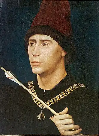Portrait of Antoine, 'Grand Bâtard' of Burgundy, Van der Weyden, c. 1460