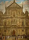 Painting of the façade by Anton Gunther Ghering, c. 1665