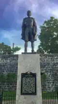 Antonio Pigafetta statue in Cebu City beside Fort San Pedro