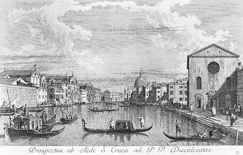 The Canal Grande from Santa Croce to the East Antonio Visentini, copperplate engraving, 1742