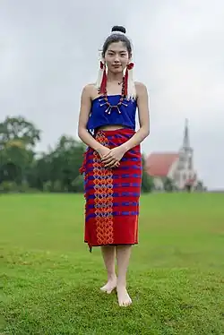 An Ao Naga woman in her traditional attire