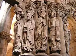 Pórtico da Gloria, Cathedral of Santiago de Compostela (12th–13th centuries), summum of the local Romanesque sculpture