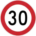 Maximum speed limit (30&nbsp;km/h)