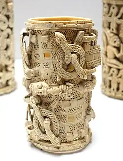 Ceremonial arm band from Owo 18th century AD, ivory – Ethnological Museum, Berlin