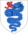 The arms of the House of Visconti, who ruled the Duchy of Milan